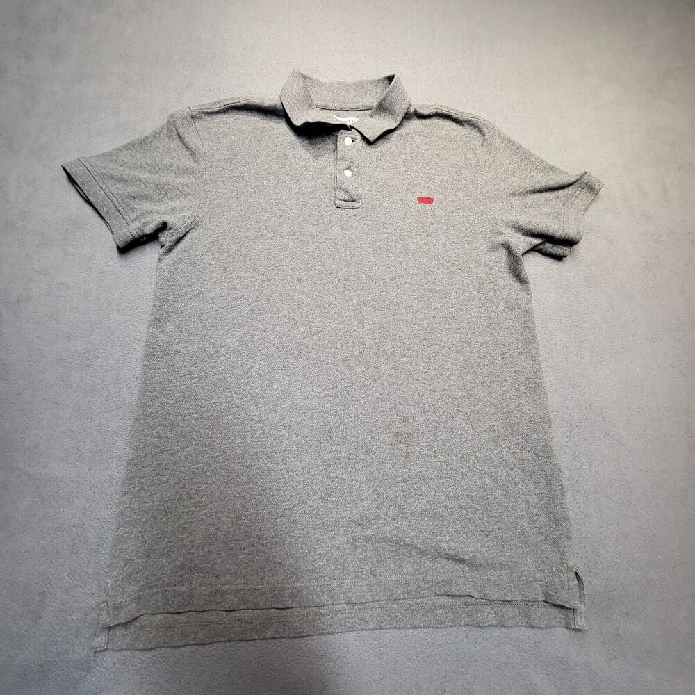 Levis‎ Polo Shirt Mens M Gray Short Sleeve